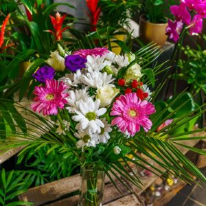 Bouquet fleurs obsèques