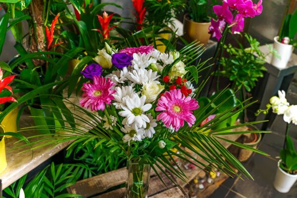 Bouquet fleurs obsèques