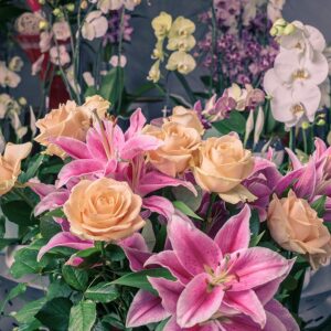 Compositions florales roses