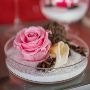Roses composition sable stabilisées
